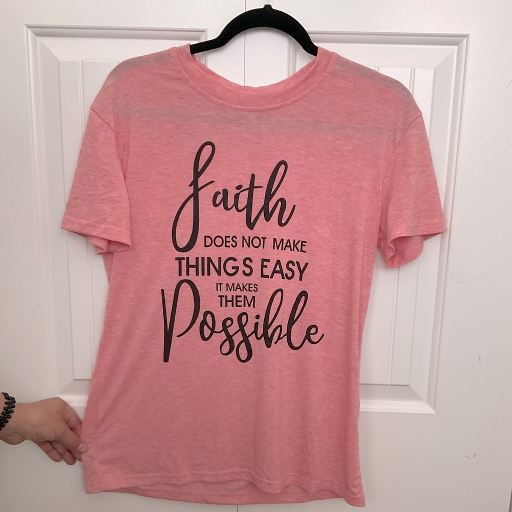 Small pink peach T shirt top